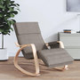 Voir la diapositive 1 : VIDAXL Chaise a bascule Taupe Tissu