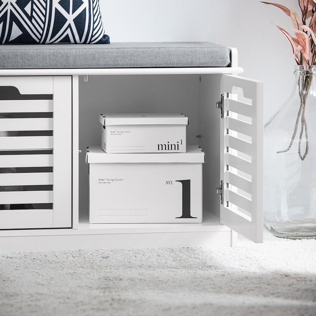 SOBUY SoBuy - Banc de rangement à chaussures avec deux portes - Moderne - FSR23-II