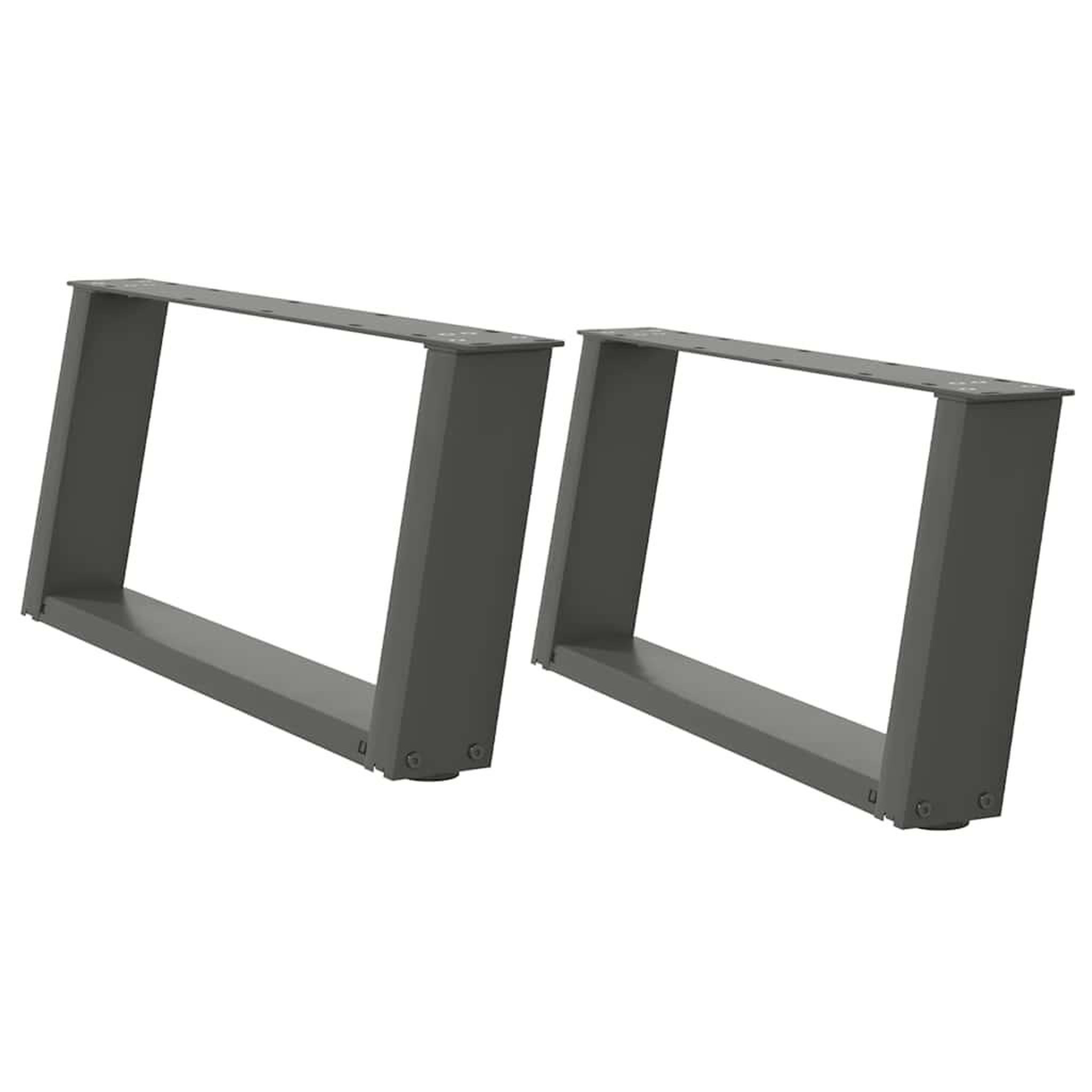 Voir la diapositive 2 : VIDAXL Pieds de table basse forme de U 2 pcs anthracite 70x(30-31) cm