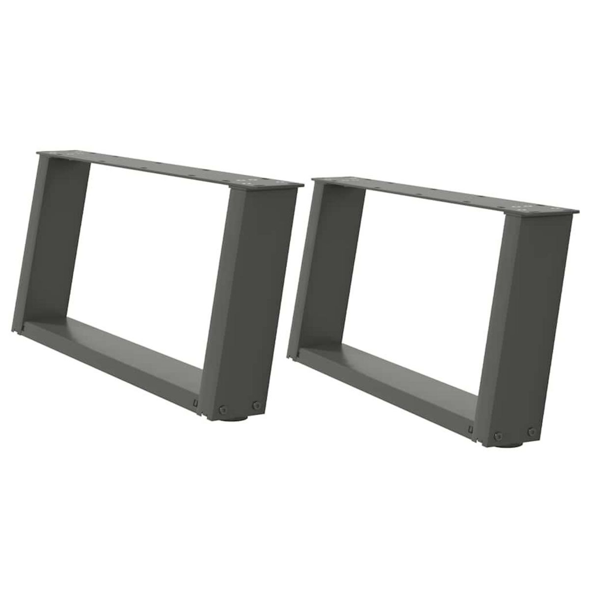 VIDAXL Pieds de table basse forme de U 2 pcs anthracite 70x(30-31) cm