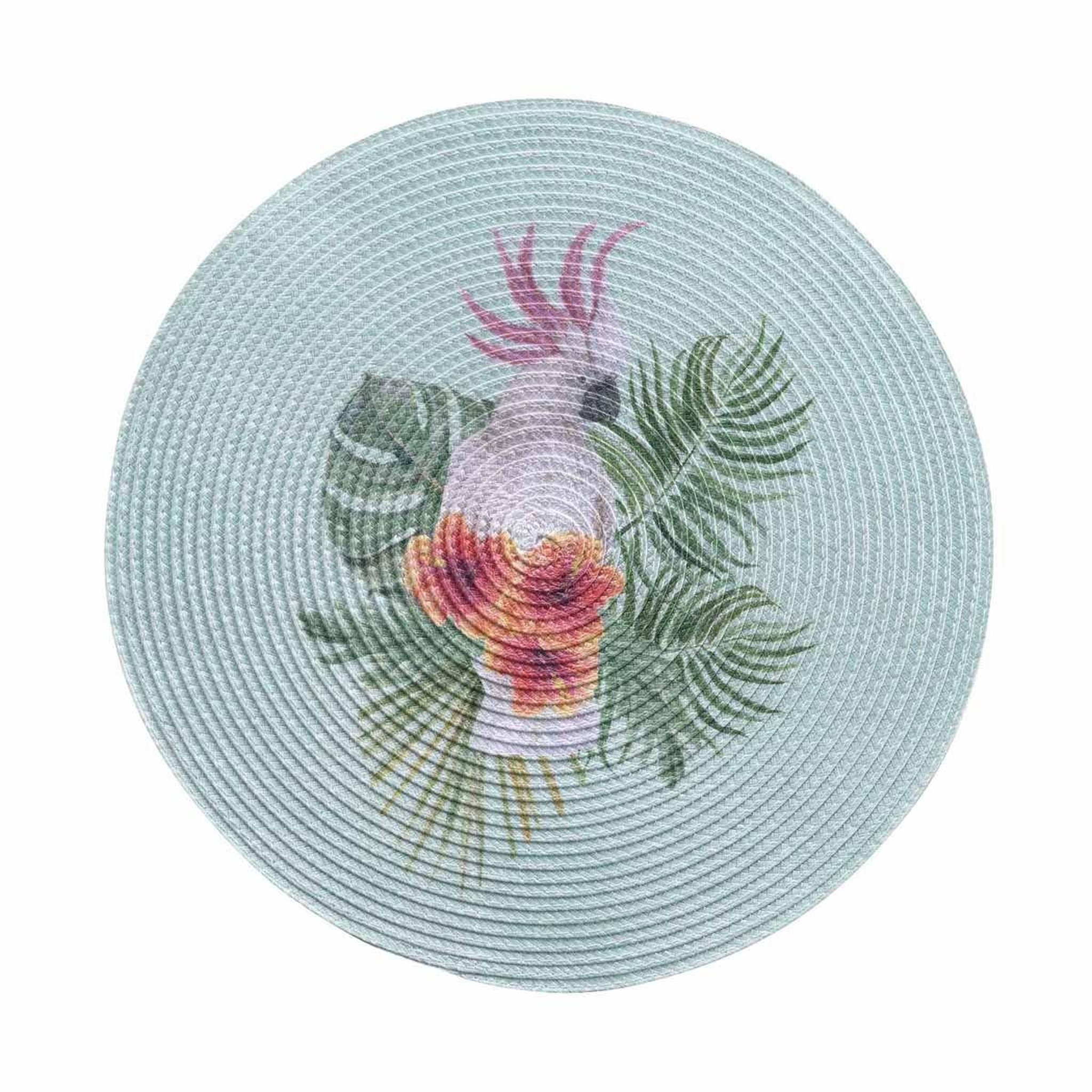 Douceur d'Intérieur Set de table imprimé  alba  35cm vert
