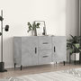 Voir la diapositive 1 : VIDAXL Buffet gris beton 100x36x60 cm bois d'ingenierie