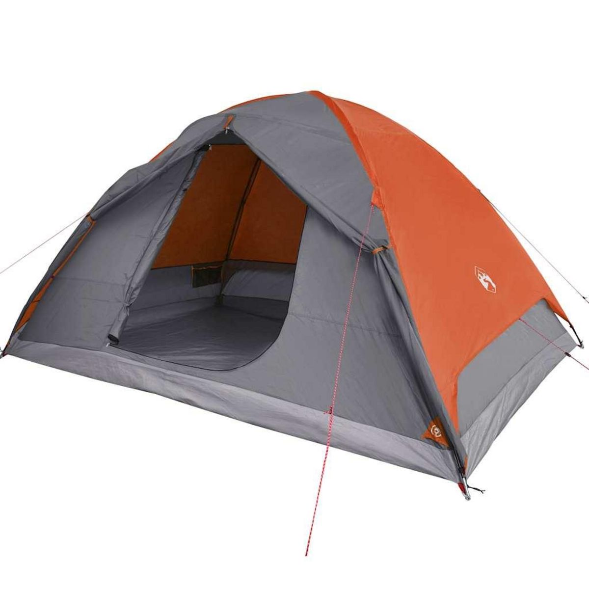 VIDAXL Tente de camping a dome 6 personnes orange impermeable