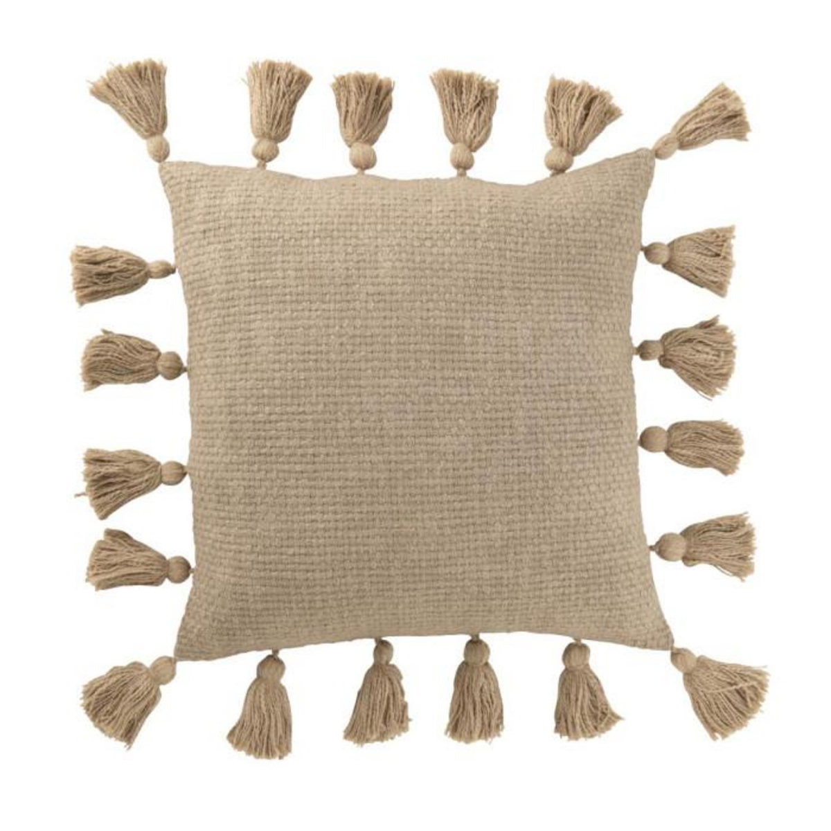 Paris Prix Coussin Déco Tissé  Floches  45x45cm Taupe