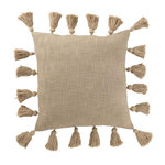 Paris Prix Coussin Déco Tissé  Floches  45x45cm Taupe