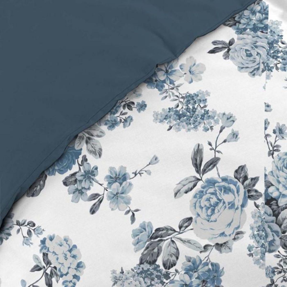 Paris Prix Parure de Lit 3 Pièces  Roselia  240x220cm Bleu