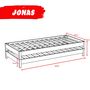 Voir la diapositive 4 : Set de 2 lits empilables 90 X 200 cm + 2 sommiers LUIGI