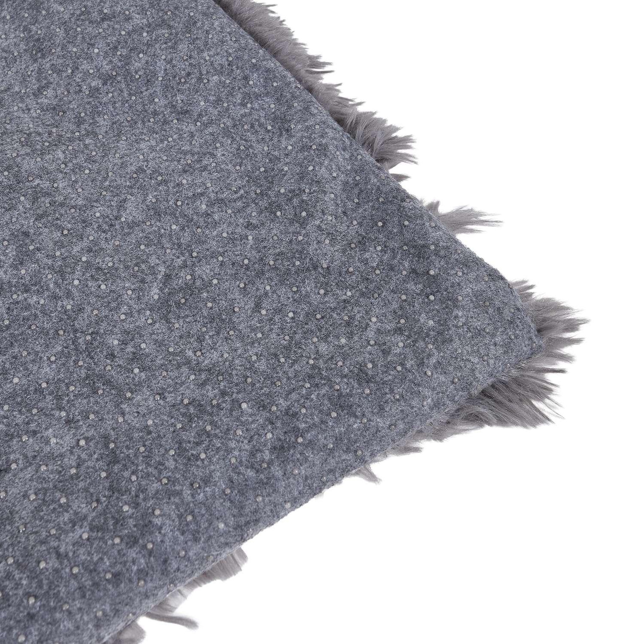 Voir la diapositive 6 : The concept Factory Plaid couverture de canapé pour chien et chat - Gris