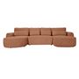 Voir la diapositive 4 : BEST MOBILIER Mahina - canapé panoramique en u 7 places - convertible avec coffre - en tissu bouclette