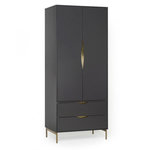 Paris Prix Armoire 2 Portes Design  Kobe  195cm Gris