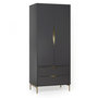 Voir la diapositive 1 : Paris Prix Armoire 2 Portes Design  Kobe  195cm Gris