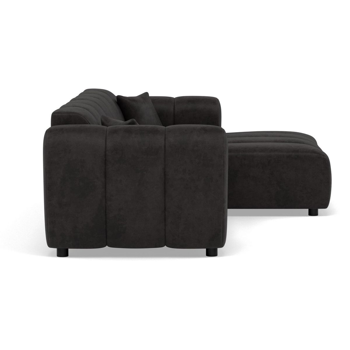 LISA DESIGN Curtis - canapé d'angle droit 4 places en simili