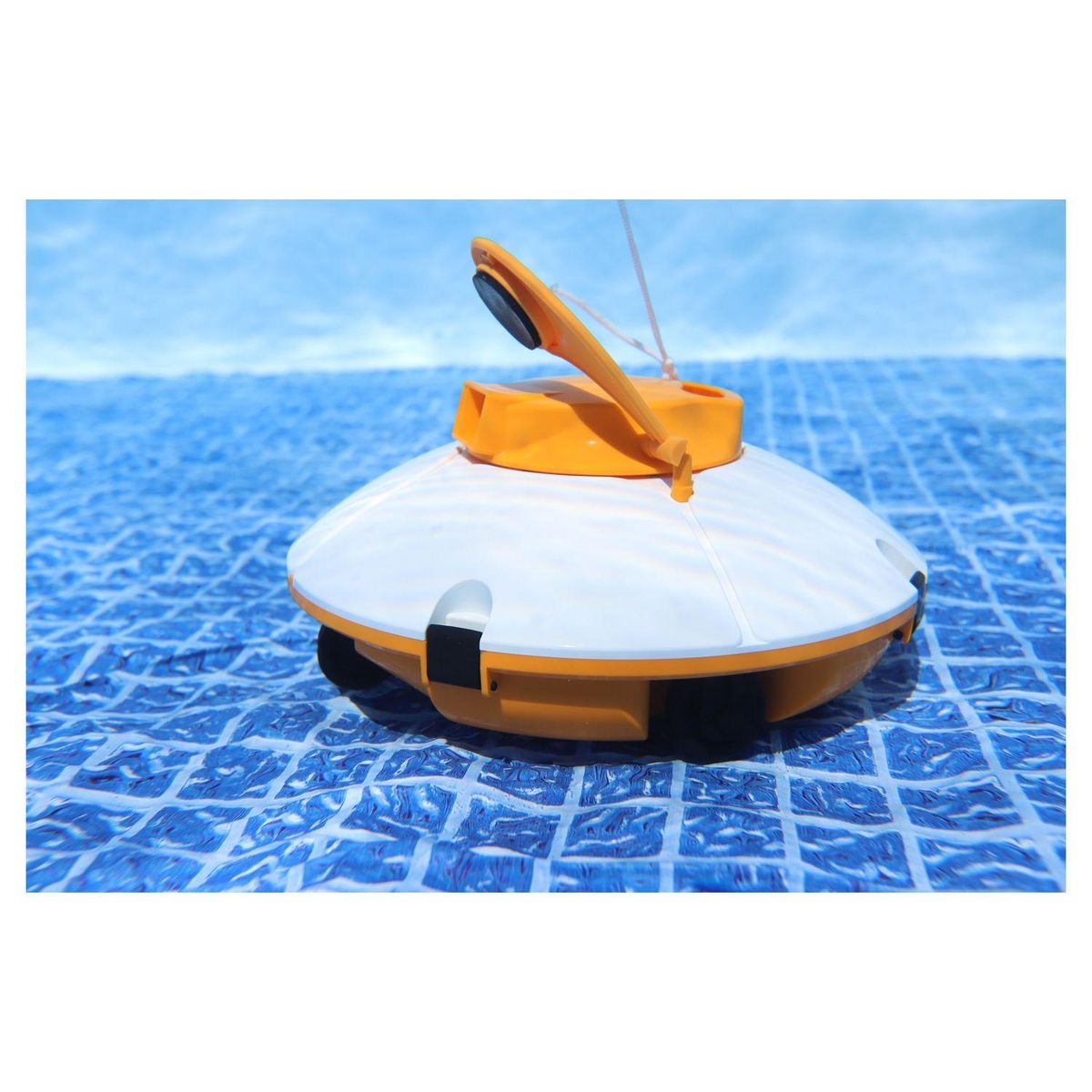 BESTWAY Robot aspirateur autonome de piscine Frisbee orange 