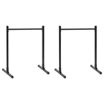VIDAXL Set de Stations de Dips 2 pcs Réglable en Hauteur 88.5 98.5 cm Acier