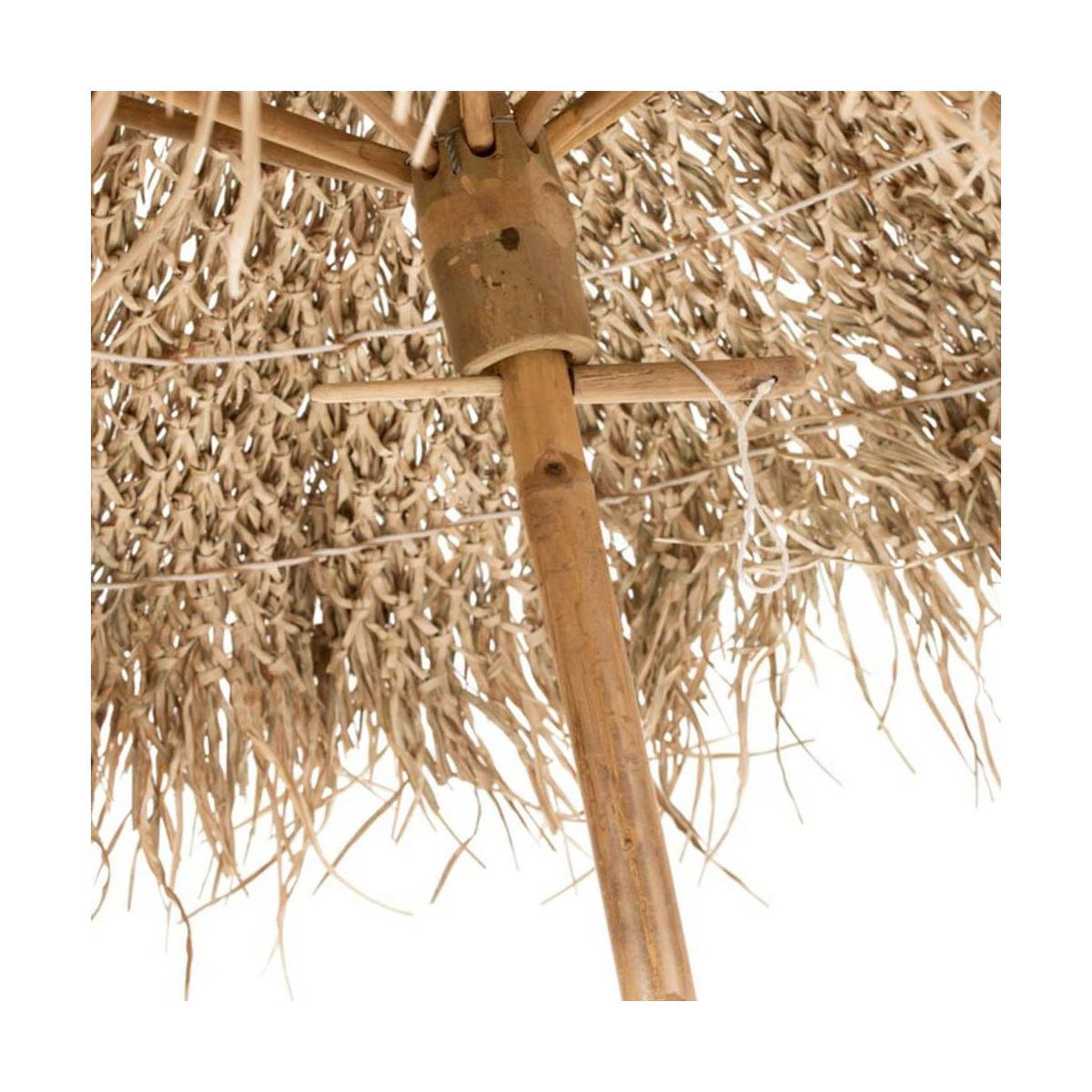 Voir la diapositive 3 : J-LINE Parasol sur pied bambou  paradis  150cm naturel