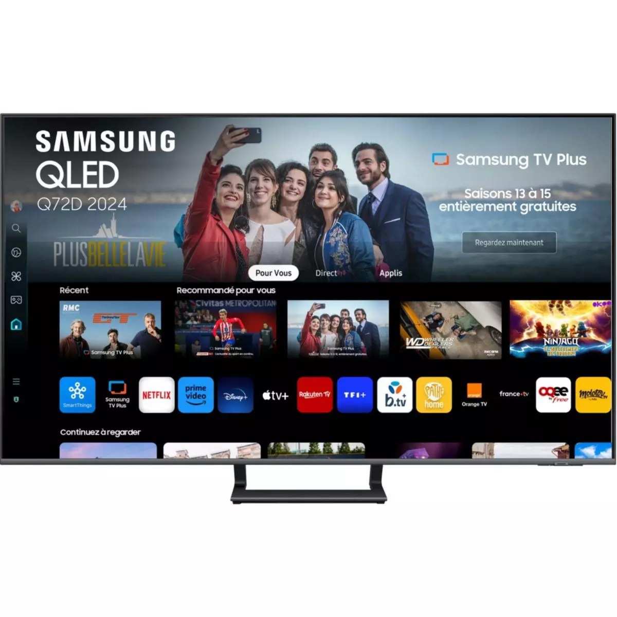 Samsung TV QLED TQ75Q72D 4K UHD AI Smart TV 2024