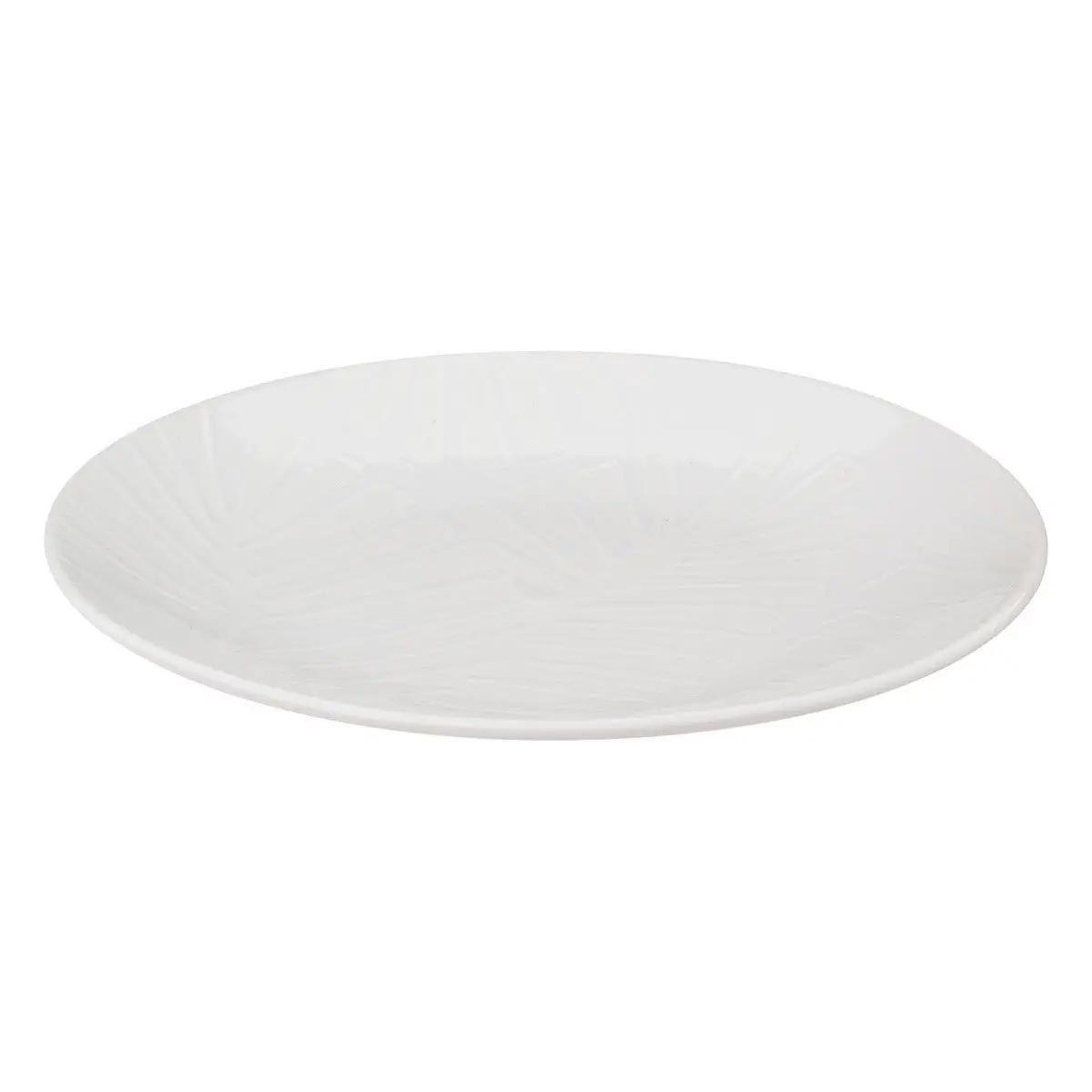 Voir la diapositive 2 : SECRET DE GOURMET Lot de 6 assiettes à dessert  leaf  20cm blanc