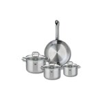 ELO Ensemble de 1 Poêle de cuisson 24 cm et 3 faitouts 12, 14 et 16 cm Elo Profi Citrin
