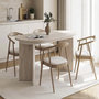 Voir la diapositive 2 : Habitat et Jardin Table repas extensible en bois 160/200 cm  Sorell  - 8 places - Travertin
