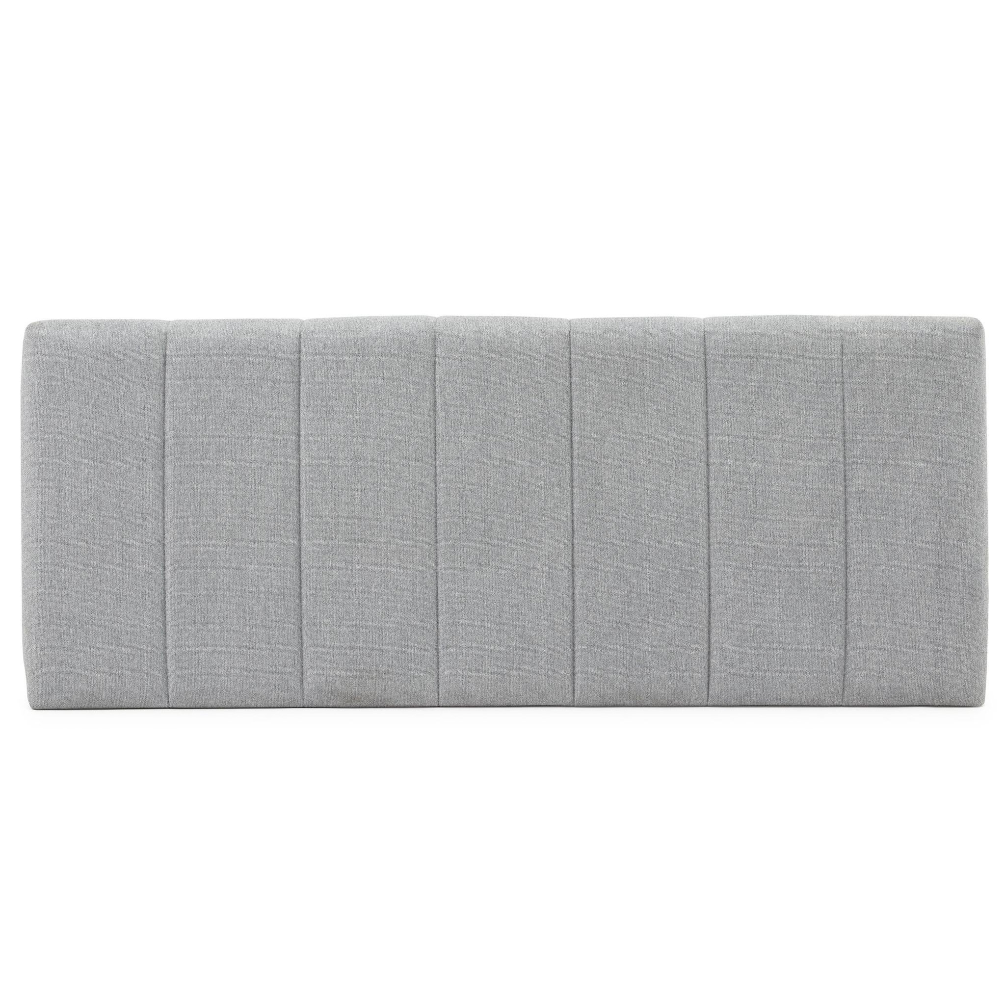 Voir la diapositive 2 : MARCKONFORT Tête de lit tapissée Creta 150x60 cm Couleur Gris, 8 cm d'épaisseur