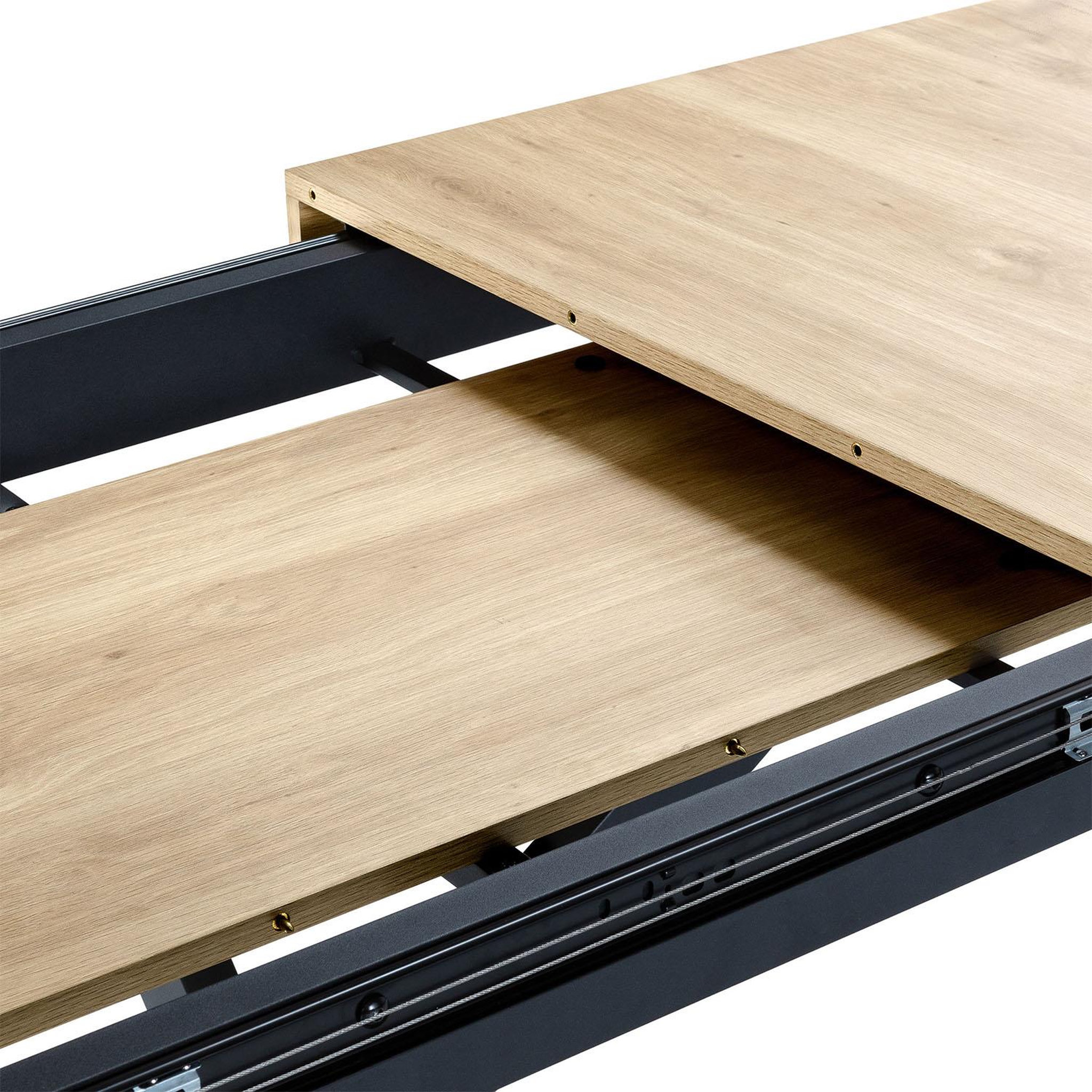 Voir la diapositive 5 : VS VENTA-STOCK Table de salle à manger extensible Palermo couleur chêne, 140-180 cm