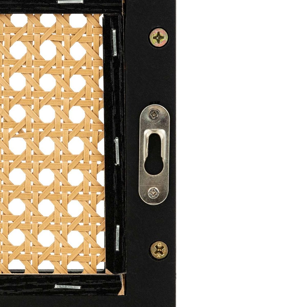 ATMOSPHERA Étagère murale en cannage - Noir et beige