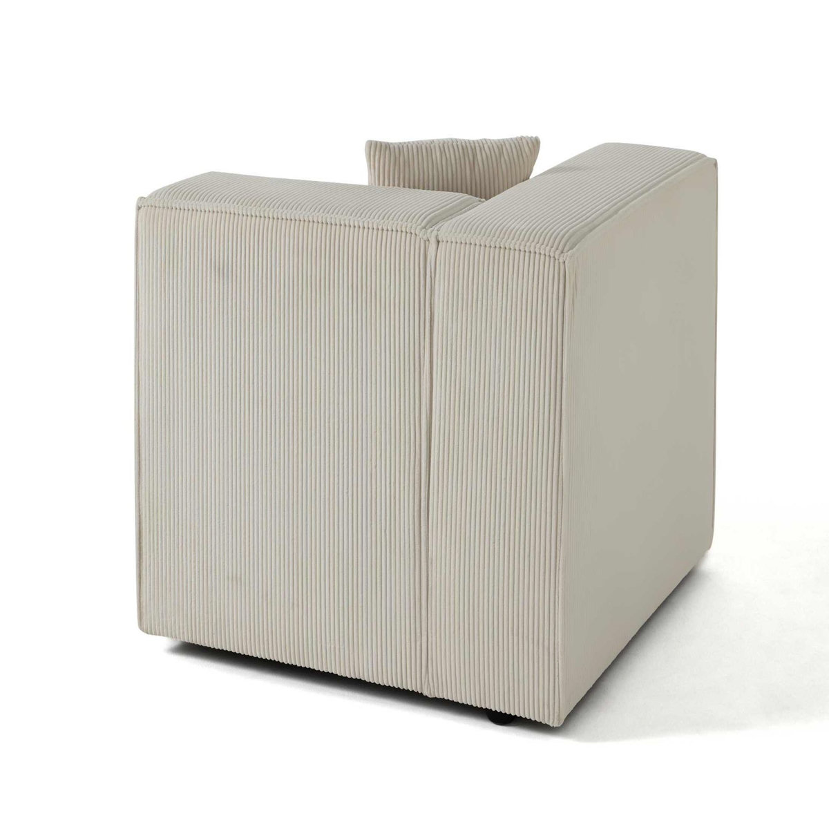 LISA DESIGN Arty - module d'assise gauche - en velours côtelé