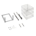 EMUCA SRL Chariot coulissant Supra avec fixation inférieure à fermeture amortie -  module 400mm -  acier -  chromé