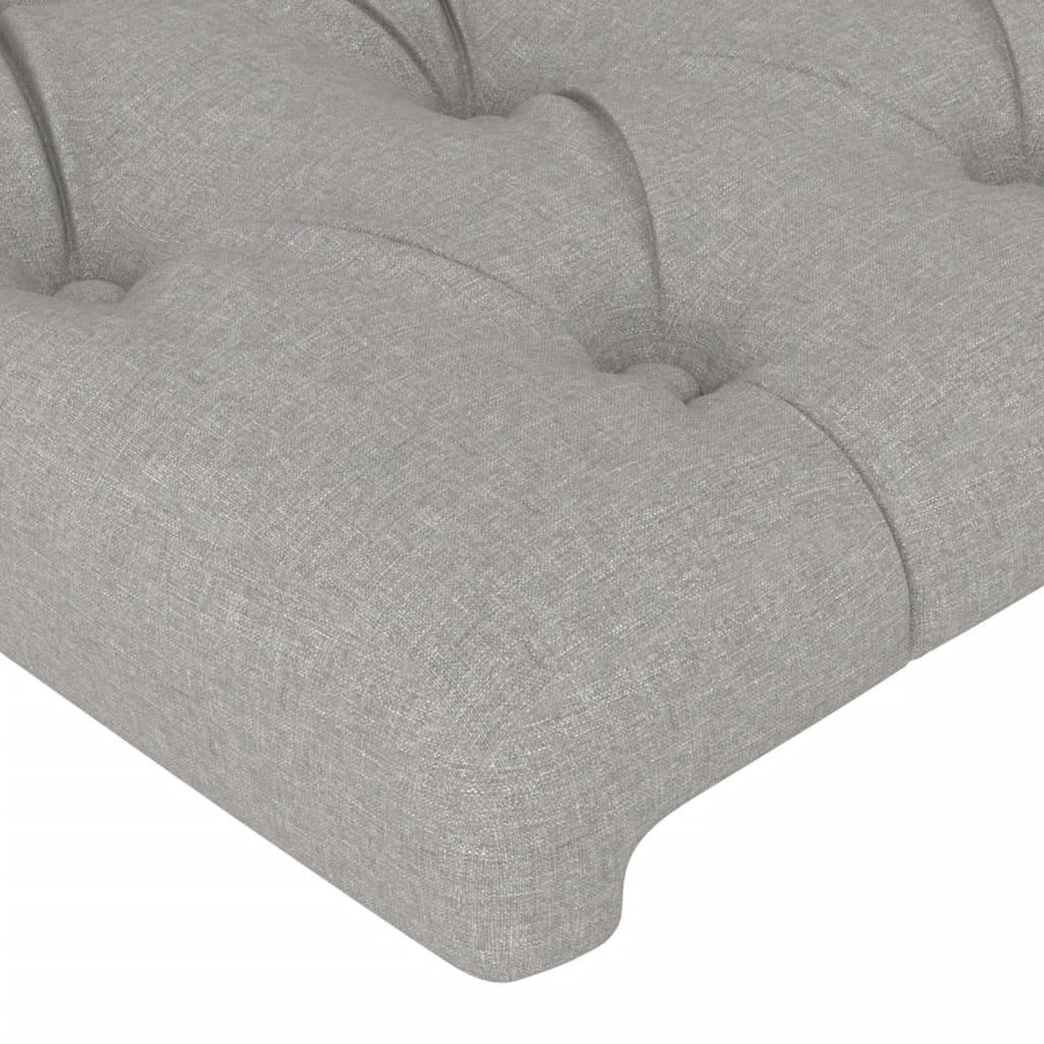 Voir la diapositive 5 : VIDAXL Tete de lit a LED Gris clair 103x16x78/88 cm Tissu