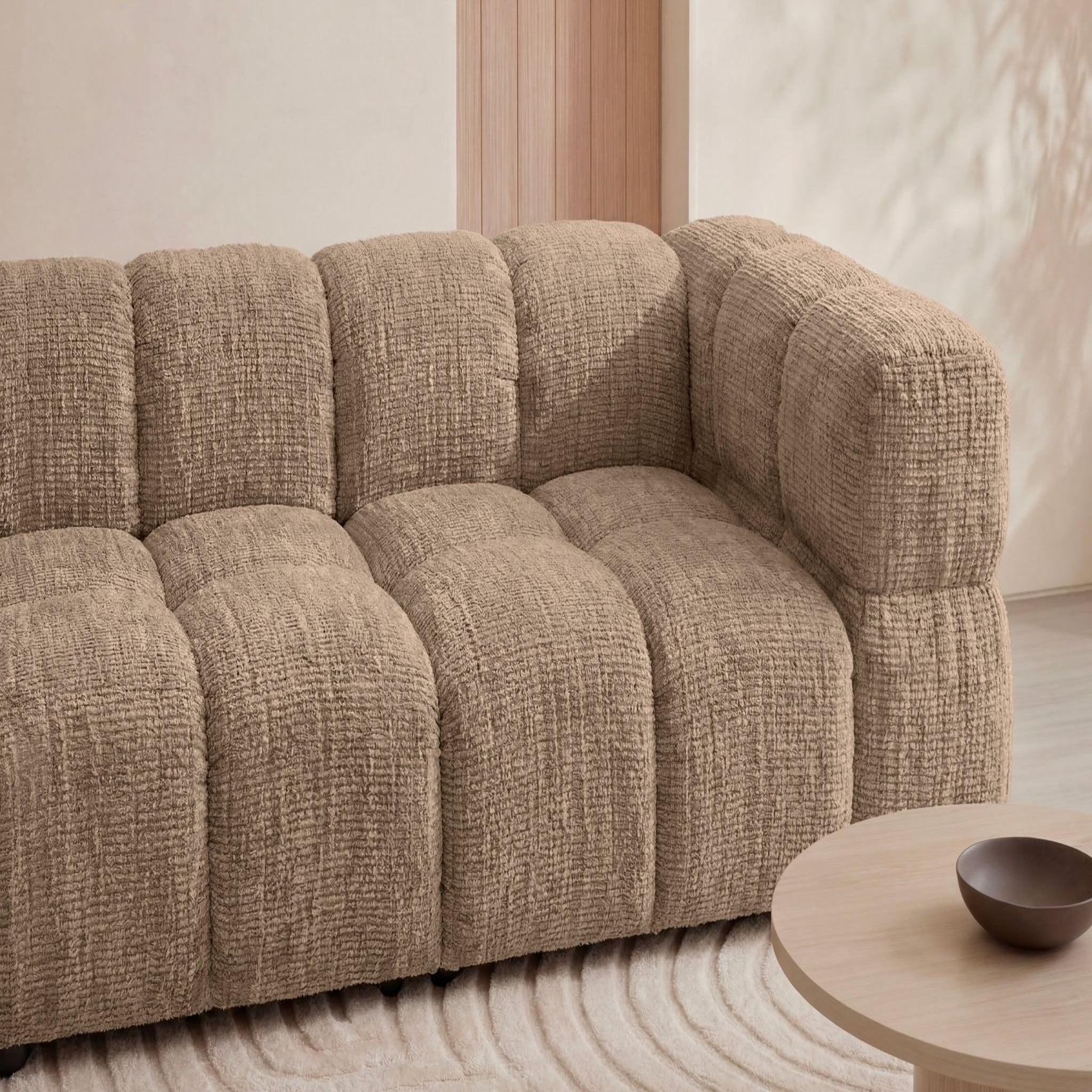 Voir la diapositive 4 : CASANOVA PARIS Gustave - canapé droit tissu chenille 2 places