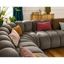Voir la diapositive 6 : LISA DESIGN Debbie - canapé modulable d'angle droit 5 places en tissu texturé