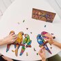 UNIDRAGON UNIDRAGON Puzzle en bois 291 pcs Playful Parrots Tres grand 49x27 cm
