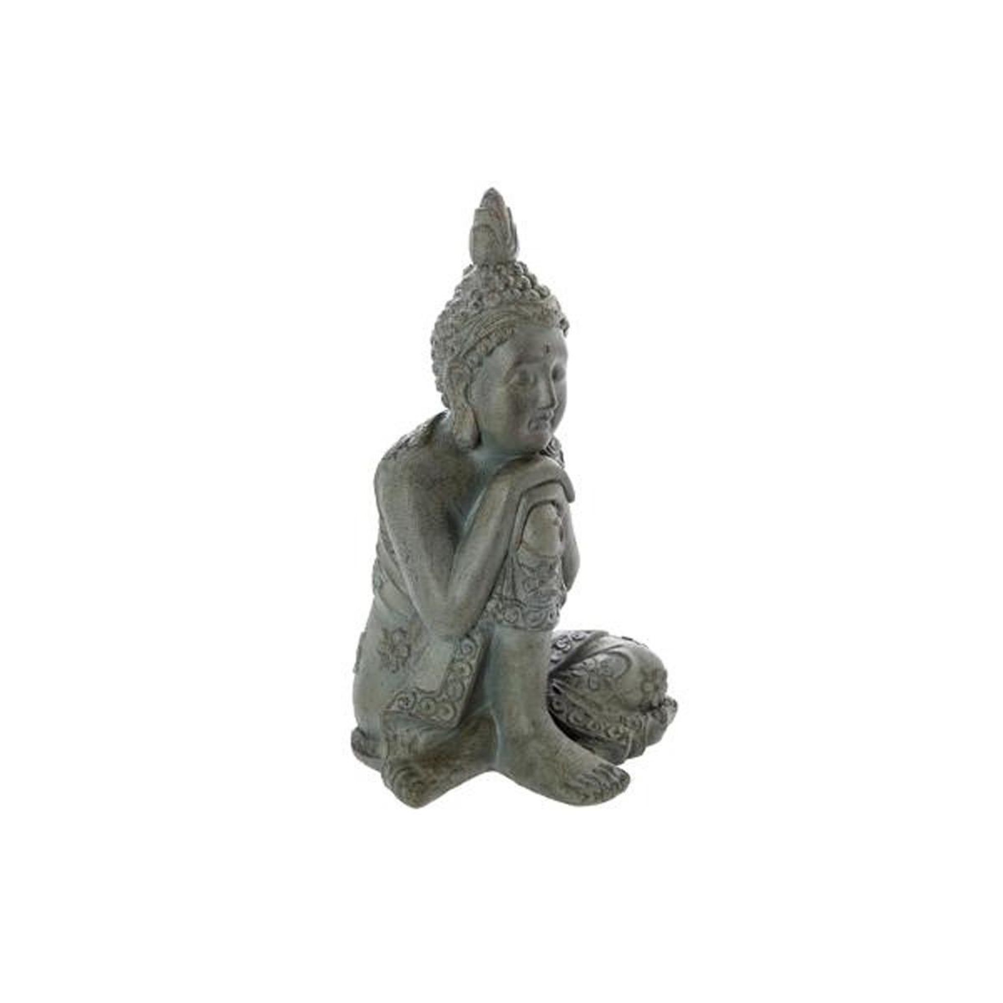 ATMOSPHERA Statue Déco  Bouddha Assis  55cm Gris