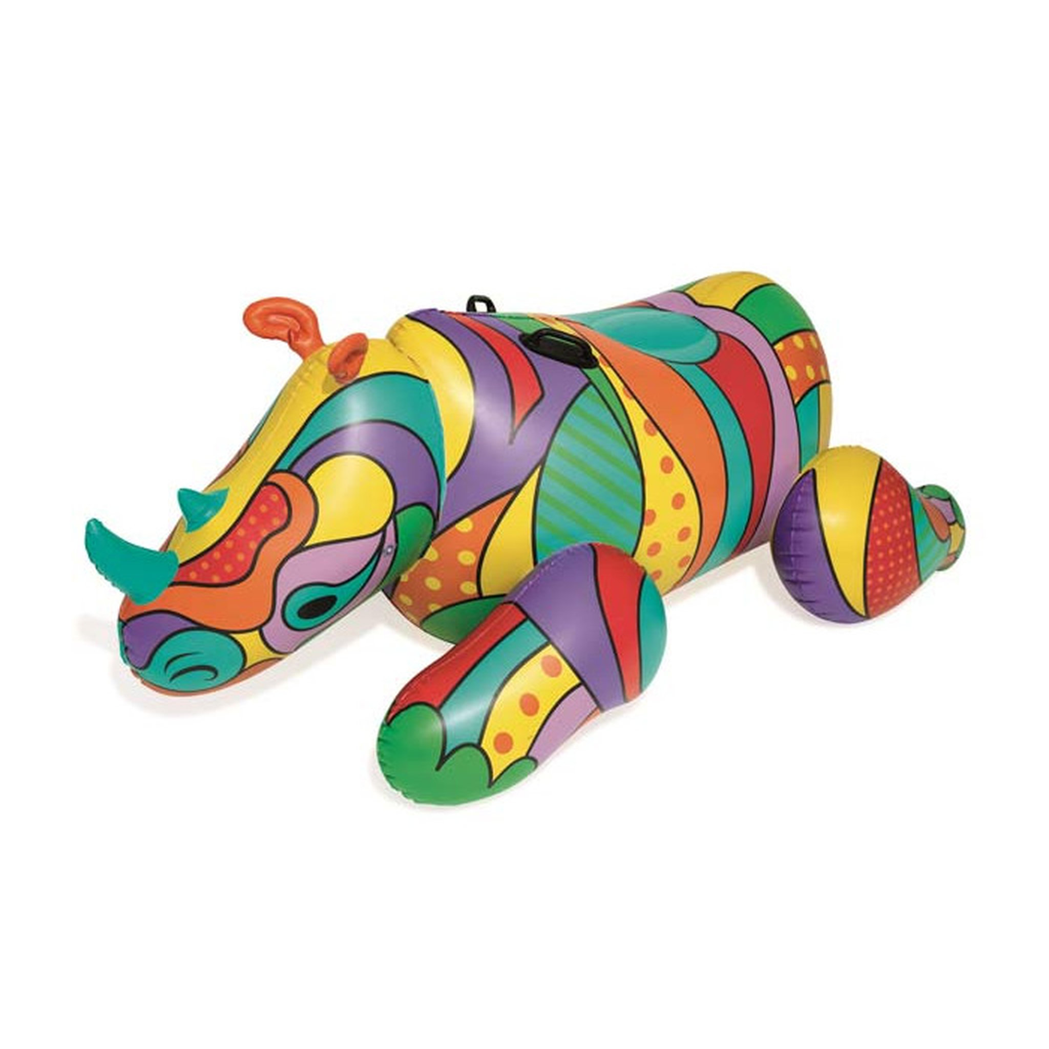 Voir la diapositive 2 : BESTWAY Bouée gonflable chevauchable - forme rhinocéros