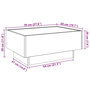 Voir la diapositive 6 : VIDAXL Table basse avec LED chene sonoma 70x50x30 cm bois d'ingenierie