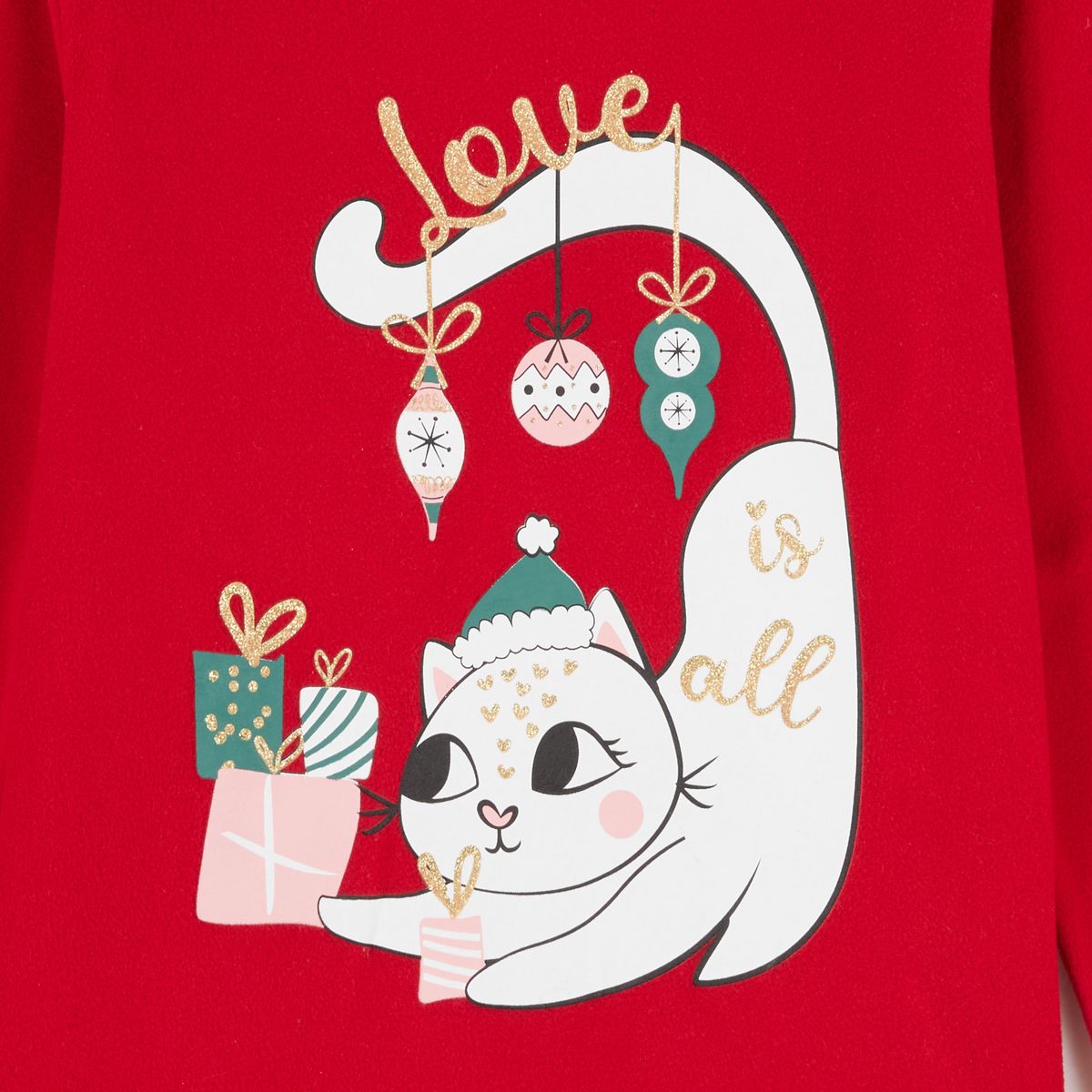 INEXTENSO Pyjama de noël polaire chat fille