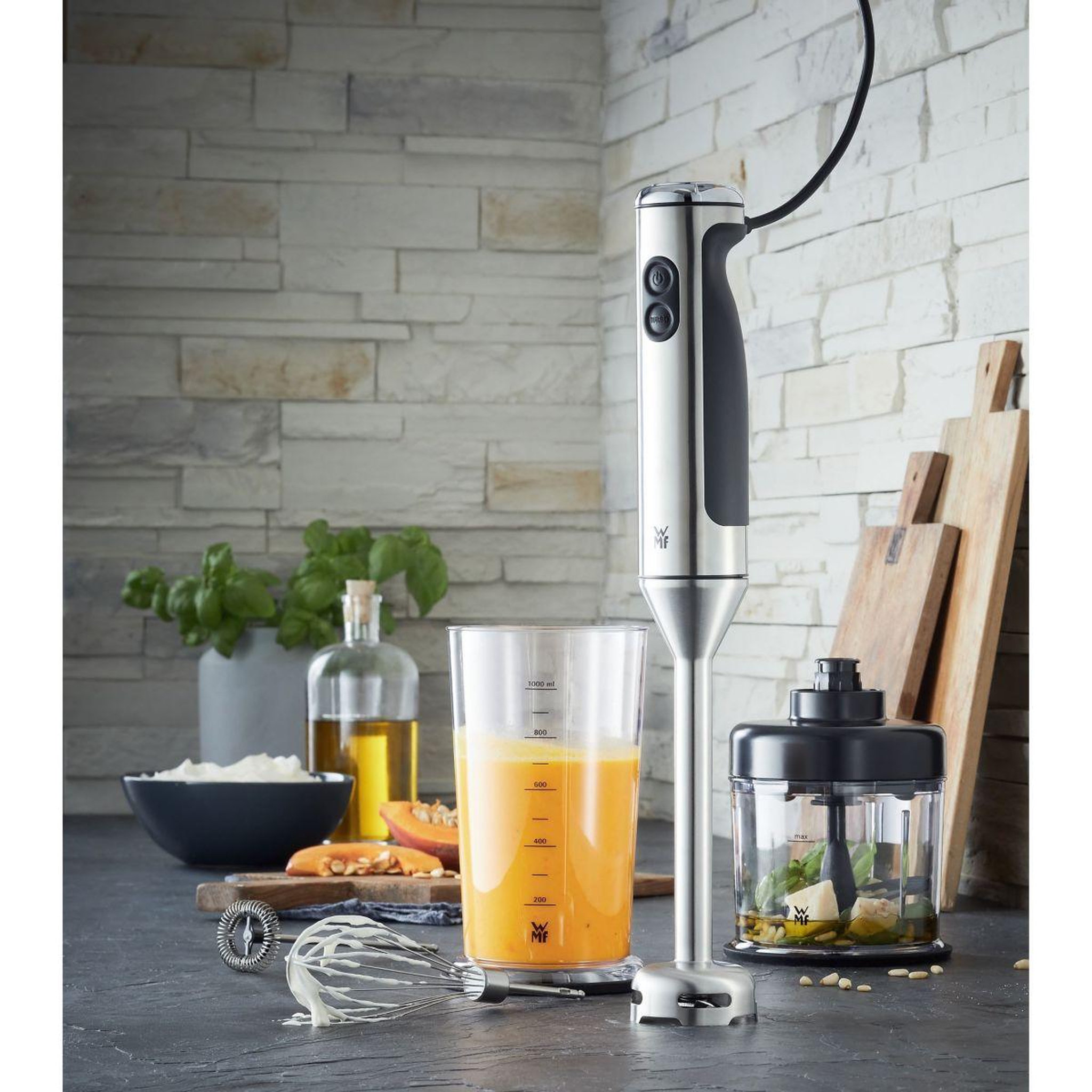 Voir la diapositive 2 : WMF Mixeur lineo pied mixeur 4 en 1