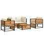 Voir la diapositive 2 : VIDAXL Salon de jardin avec coussins 5 pcs Bois d'acacia solide