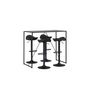 Voir la diapositive 2 : Paris Prix Ensemble Table de Bar & 4 Tabourets  Brea & Adesto  120cm Noir
