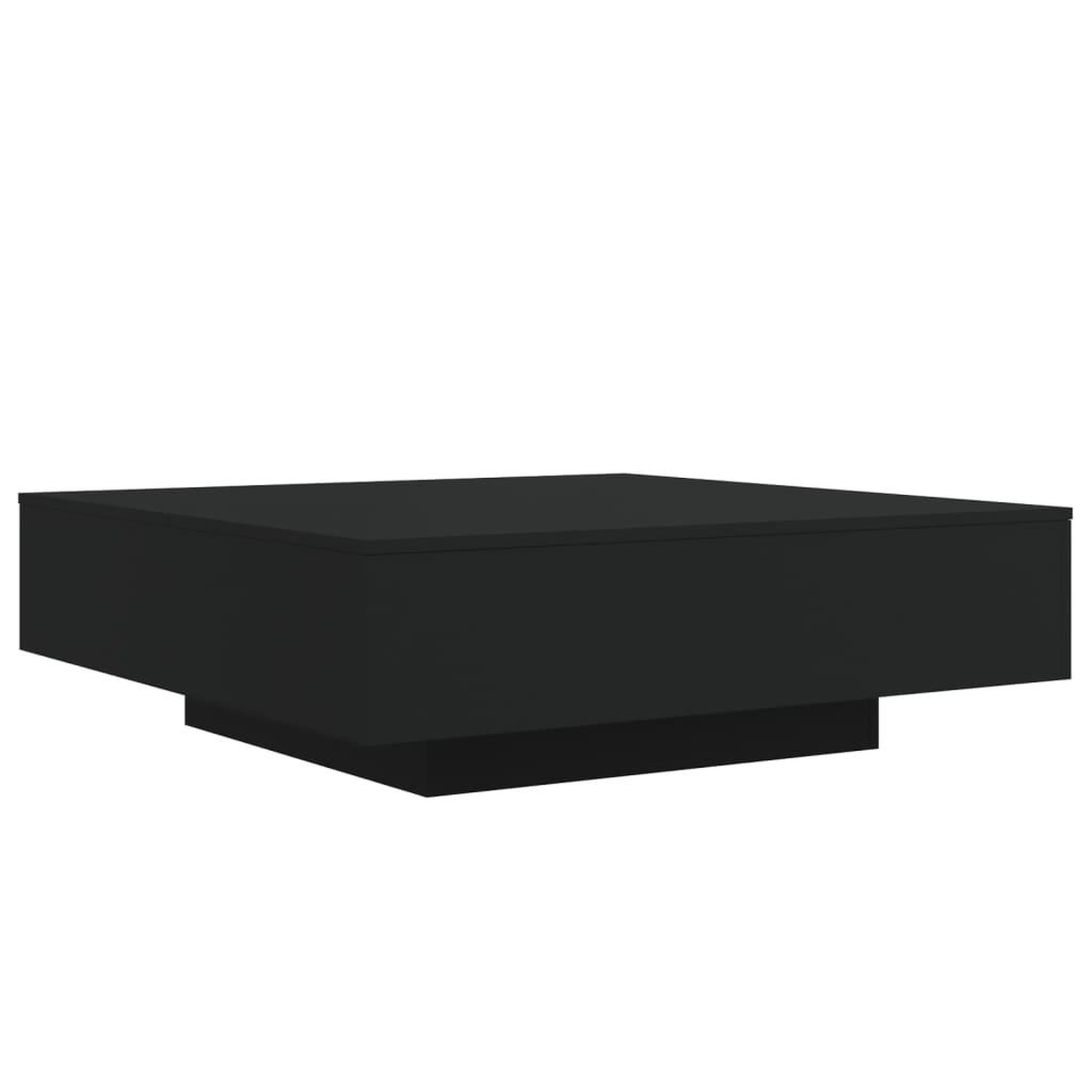 Voir la diapositive 3 : VIDAXL Table basse avec lumieres LED noir 100x100x31 cm