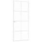 Voir la diapositive 4 : VIDAXL Porte d'interieur Blanc 83x201,5 cm Trempe verre aluminium fin
