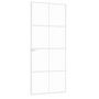 Voir la diapositive 4 : VIDAXL Porte d'interieur Blanc 83x201,5 cm Trempe verre aluminium fin