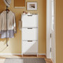 Voir la diapositive 6 : SOBUY Armoire à chaussures pliable Blanc 50x19x131 cm FSR151-H-E-W