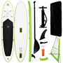 Voir la diapositive 1 : VIDAXL Ensemble de planche SUP gonflable avec voile Vert et blanc