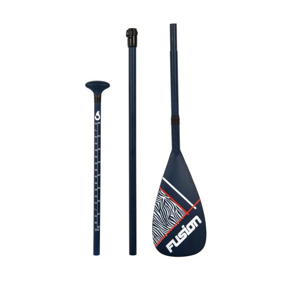 FUSION Pagaie Advanced de Stand up Paddle réglable de 175 à 215cm en fibre et carbonne, démontable en 3, FUSION