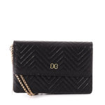 Stella Green Sac à Bandoulière  Femme Stella Green Chevron. Coloris disponibles : Noir