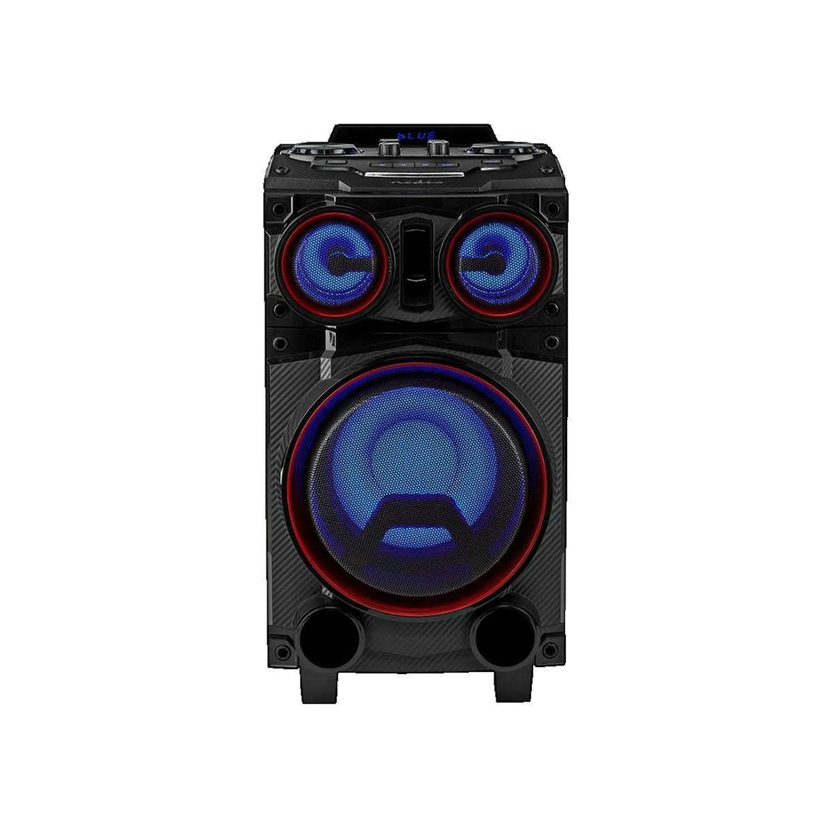 NEDIS Enceinte portable Bluetooth Nedis sur chariot avec subwoofer 8  et LEDs colorées