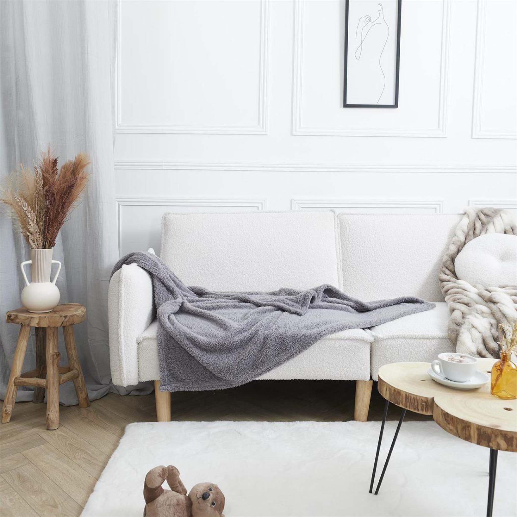 Voir la diapositive 3 : The concept Factory Couverture pour animaux  manta  100x120cm gris