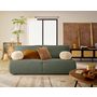 Voir la diapositive 1 : BEST MOBILIER Marvin - canapé 3 places convertible et coffre en fausse fourrure côtelée avec 2 coussins boule inclus