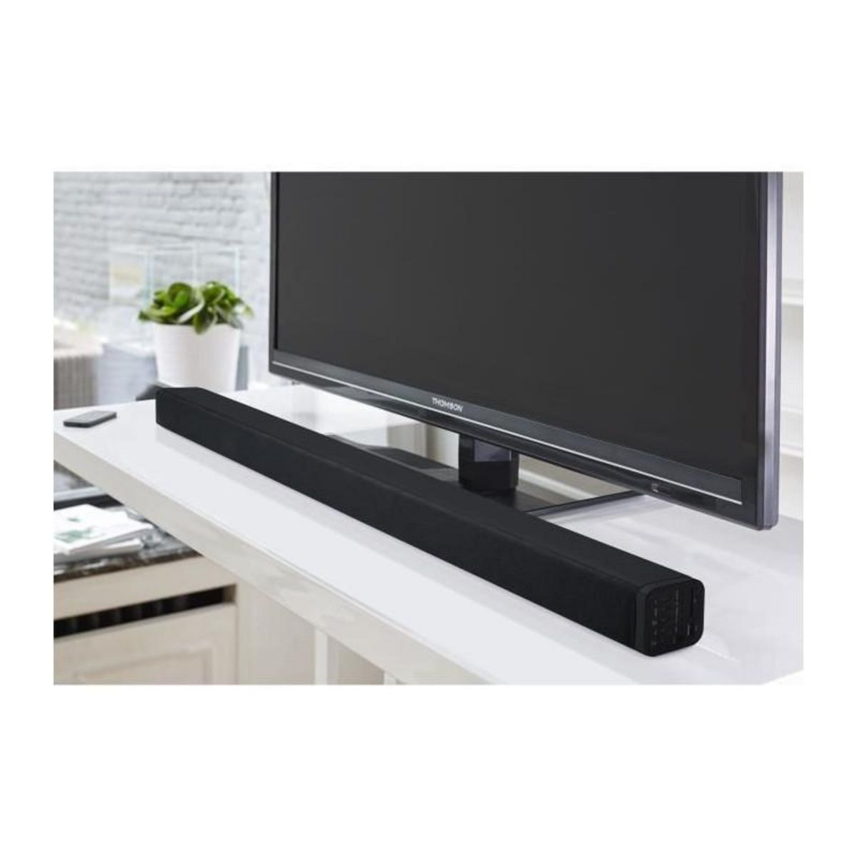 THOMSON Thomson SB250BT Barre de son 2.1 avec Caisson de Basses - Puissance 200 Watts - Bluetooth - Entree RCA - USB/SD - Telecommande